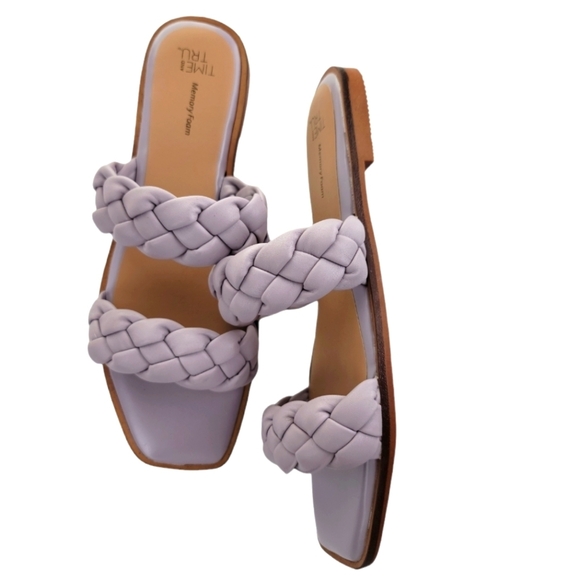 Time and Tru Purpke Braided 2 Band Sandals‎ - Picture 3 of 7